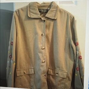 Signature by Jerell embroidered beige jacket L